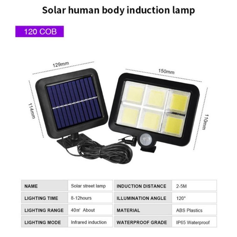 Đèn CHIẾU ĐƯỜNG SOLAR 120 LED gắn tường SL-F120 - MNC Store