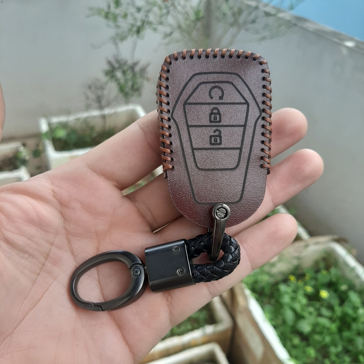Bao da chìa khóa Mazda BT50, BT-50 all new 2021 2024, Da thật, có khắc logo, tên và sdt