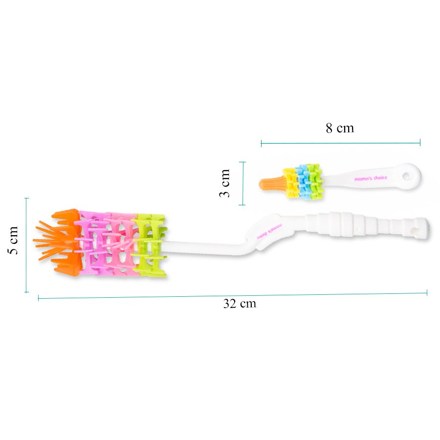 Combo Nước Rửa Bình Và Bộ Cọ Rửa Núm Ti - Bình Sữa