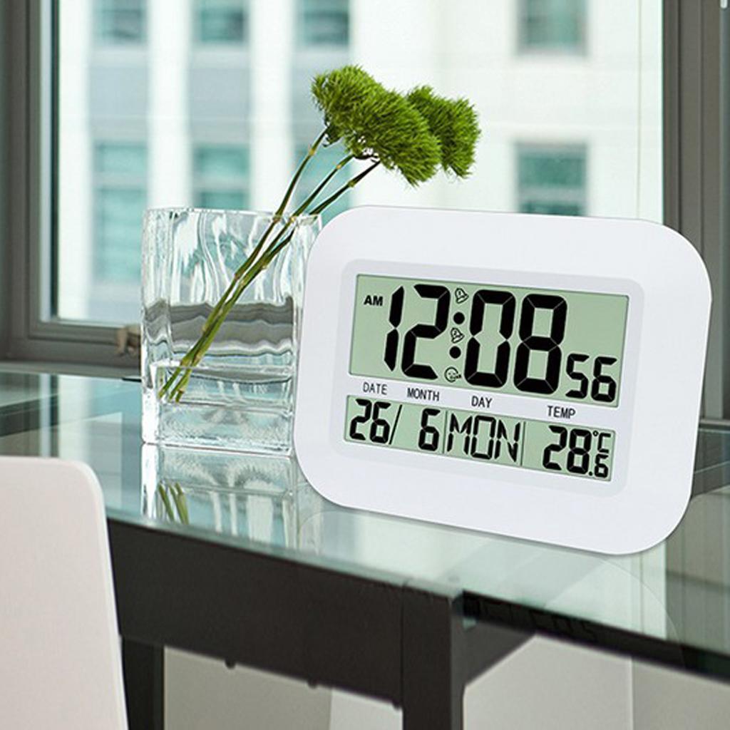 Multifunction Digital Clock Table Wall Clock Temp Meter Alarm Calender Clock