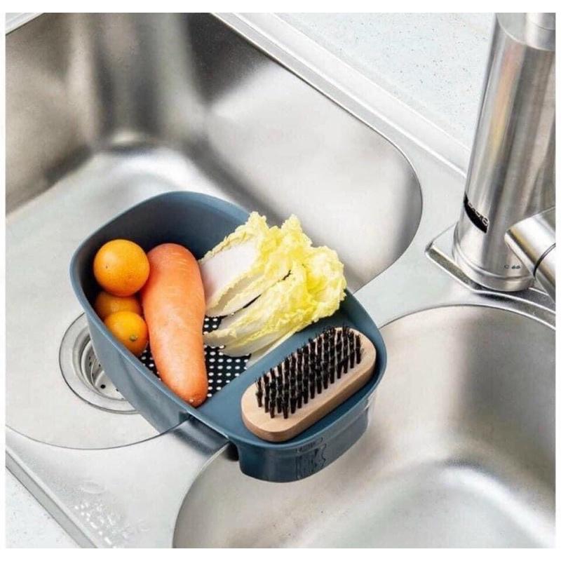 Rổ lọc rác đa năng treo bồn rửa bát 2 ngăn