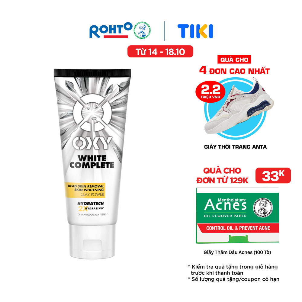 Kem Rửa Mặt Tút Sáng Từ Đất Sét Trắng Oxy White Complete