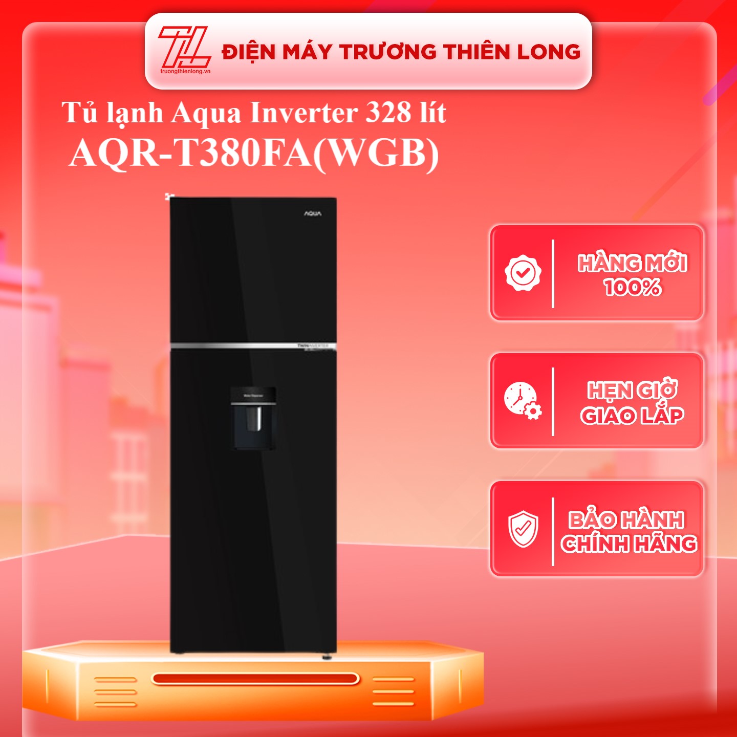 AQR-T380FA(WGB) - Tủ lạnh Aqua Inverter 328 lít AQR-T380FA(WGB) - Hàng Chính Hãng - Chỉ Giao Hồ Chí Minh