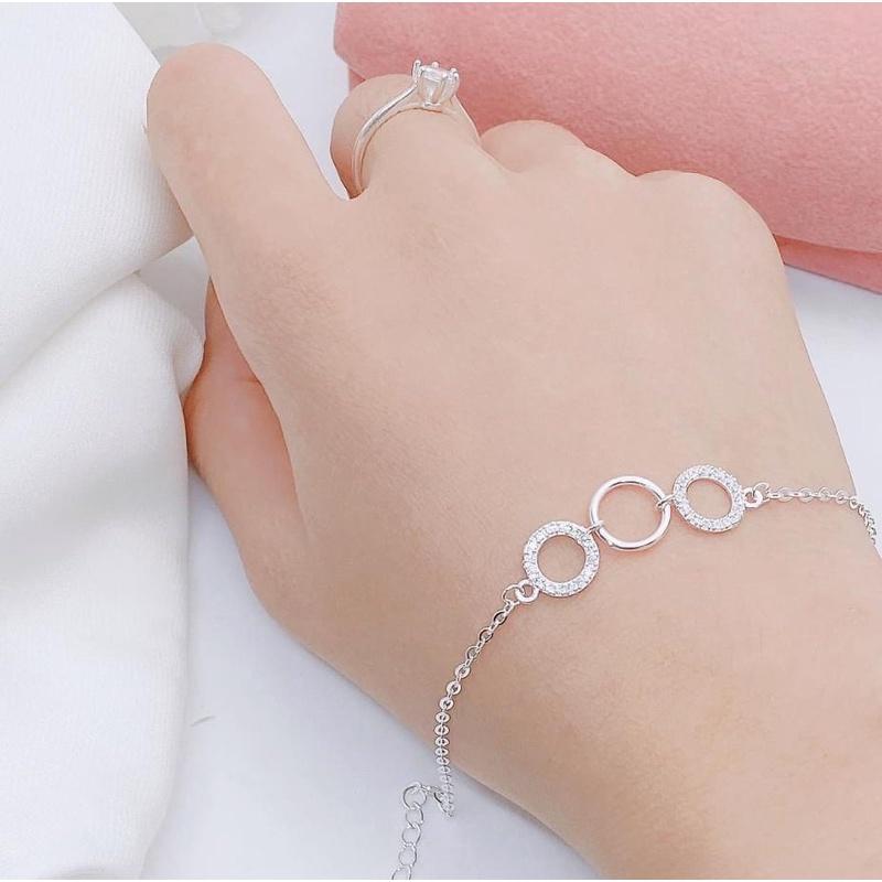 Lắc tay bạc nữ đơn giản, nhẹ nhàng bạc ta, giá tận xưởng -Bạc npj