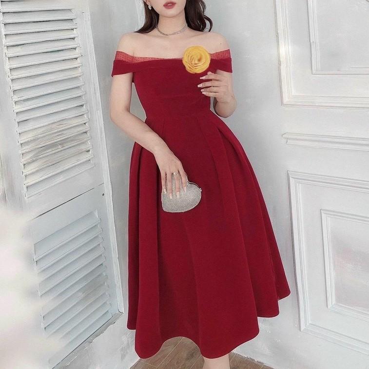 Đầm Dài Đi Tiệc LABELLE Màu Đỏ TKCC145