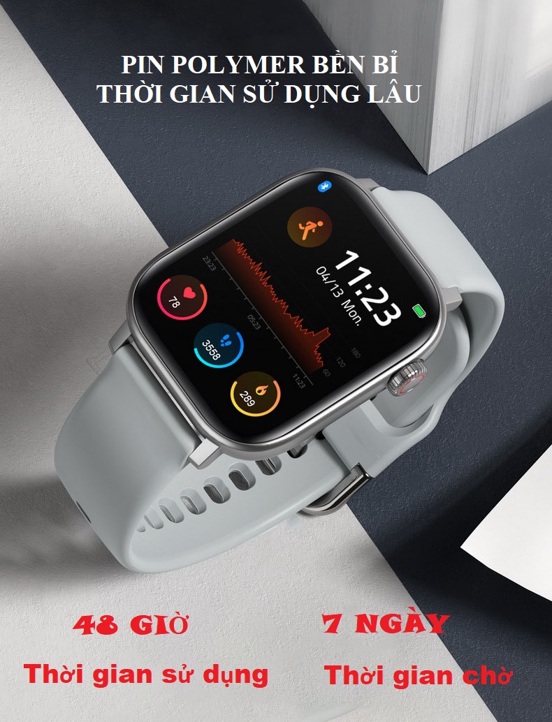 Đồng Hồ Thông Minh Smartwatch T54 IP67 Chống Nước Nhịp Tim Theo Dõi Giấc Ngủ