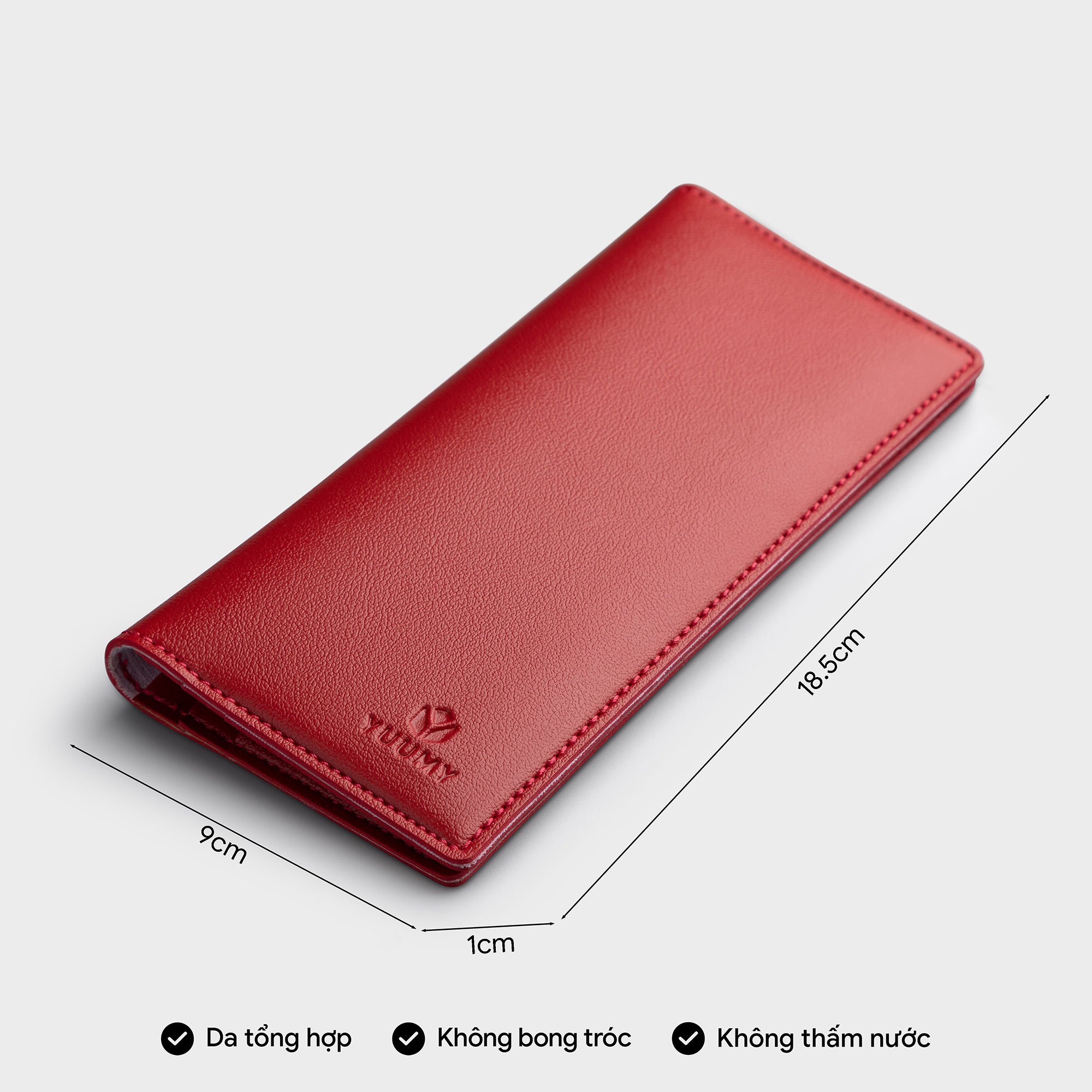 Ví Yuumy ( Thời trang nữ kiểu cầm tay dáng đứng - Ví da Ripple YV75 )