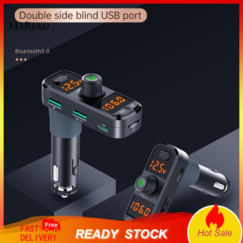 *QCDZ* BC70 Car Bluetooth 5.0 MP3 Player Hands-free Calling Dual Digital Tube Display QC3.0 PD USB Fast Charger FM Transmitter