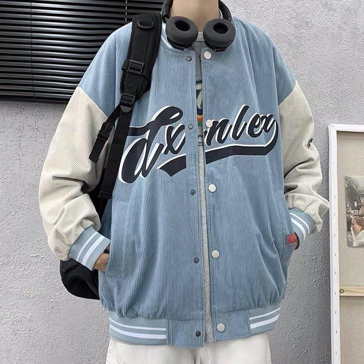 Áo Bomber Jacket Nhung Gân 1 Lớp LUXLET Unisex Nam Nữ