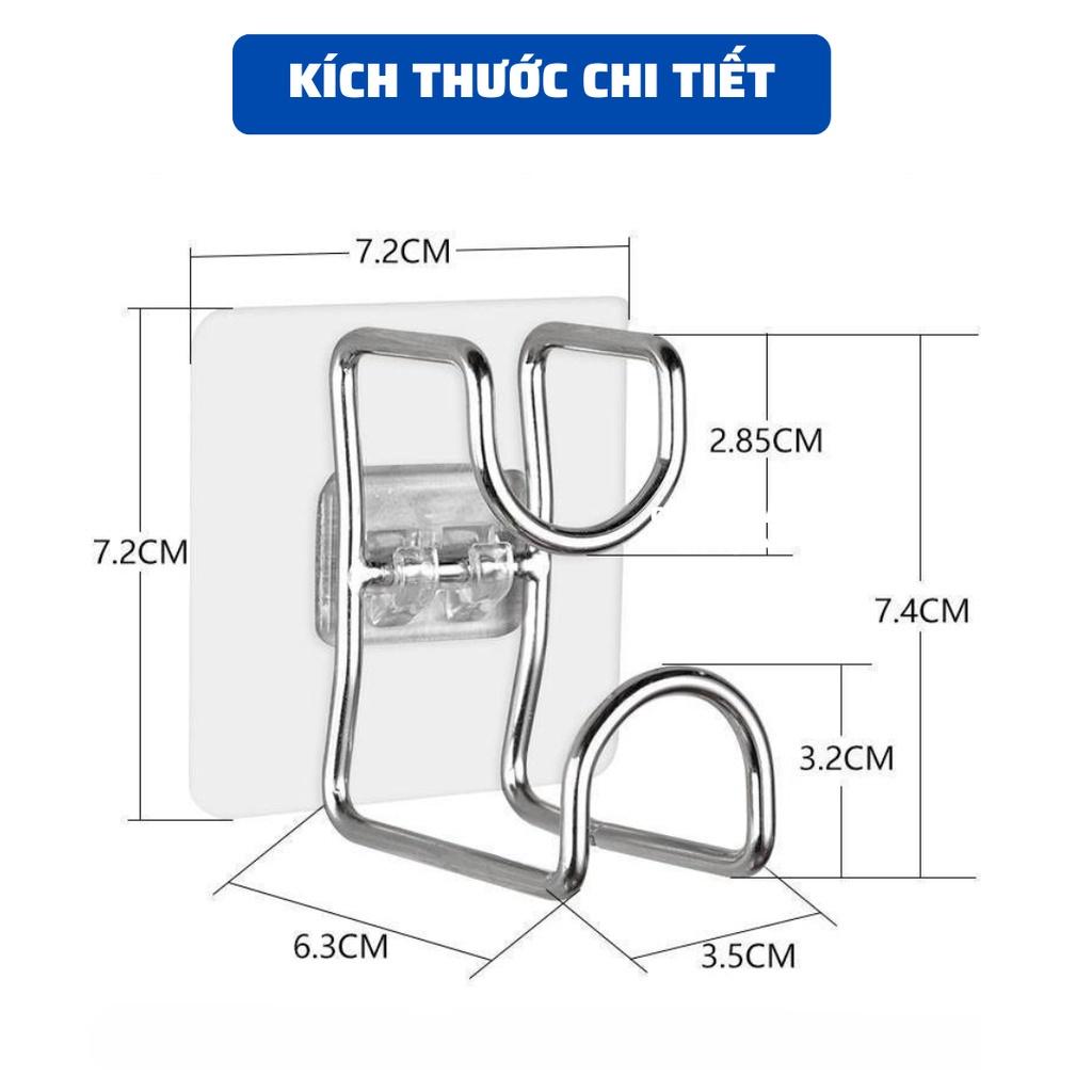 Móc Inox Dán Tường Siêu Dính Treo Thau Chậu, Nồi ,Thớt , Khăn, Quần Áo/ Giá Gắn Tường Treo Đồ Nhà Bếp, Nhà Tắm K190