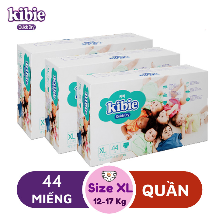 [COMBO 3 BỊCH] Bỉm - Tả quần Kibie Hàn Quốc size Xl