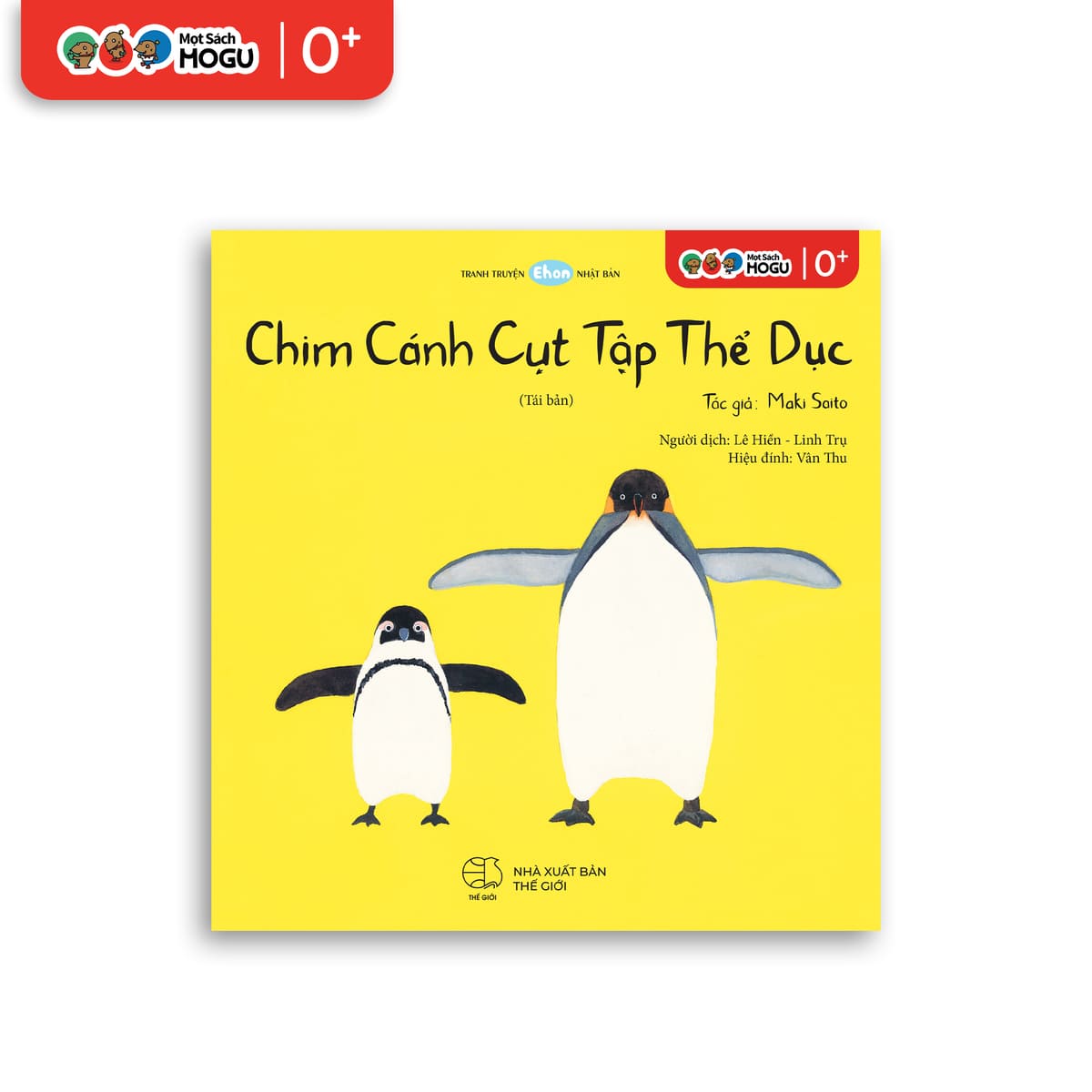 Sách tương tác cho bé 0-3 tuổi - Chim cánh cụt tập thể dục Truyện tranh Ehon Nhật Bản