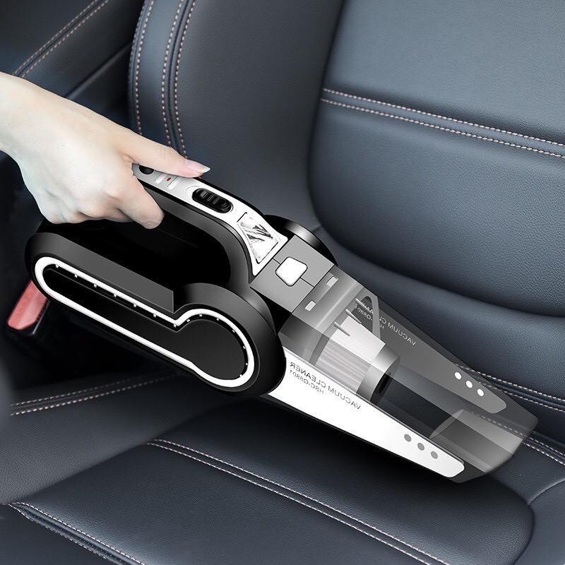 Máy Hút Bụi Kiêm Bơm Lốp Ô Tô - Máy Hút Bụi mini cầm tay 4 in1