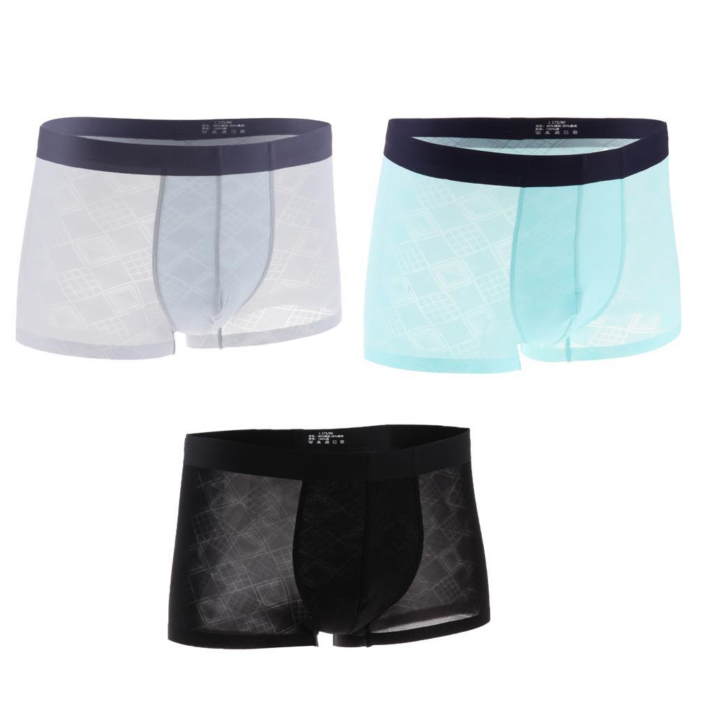 Mens Sexy Translucent Pouch Briefs Underwear Bulge Pouch Panties