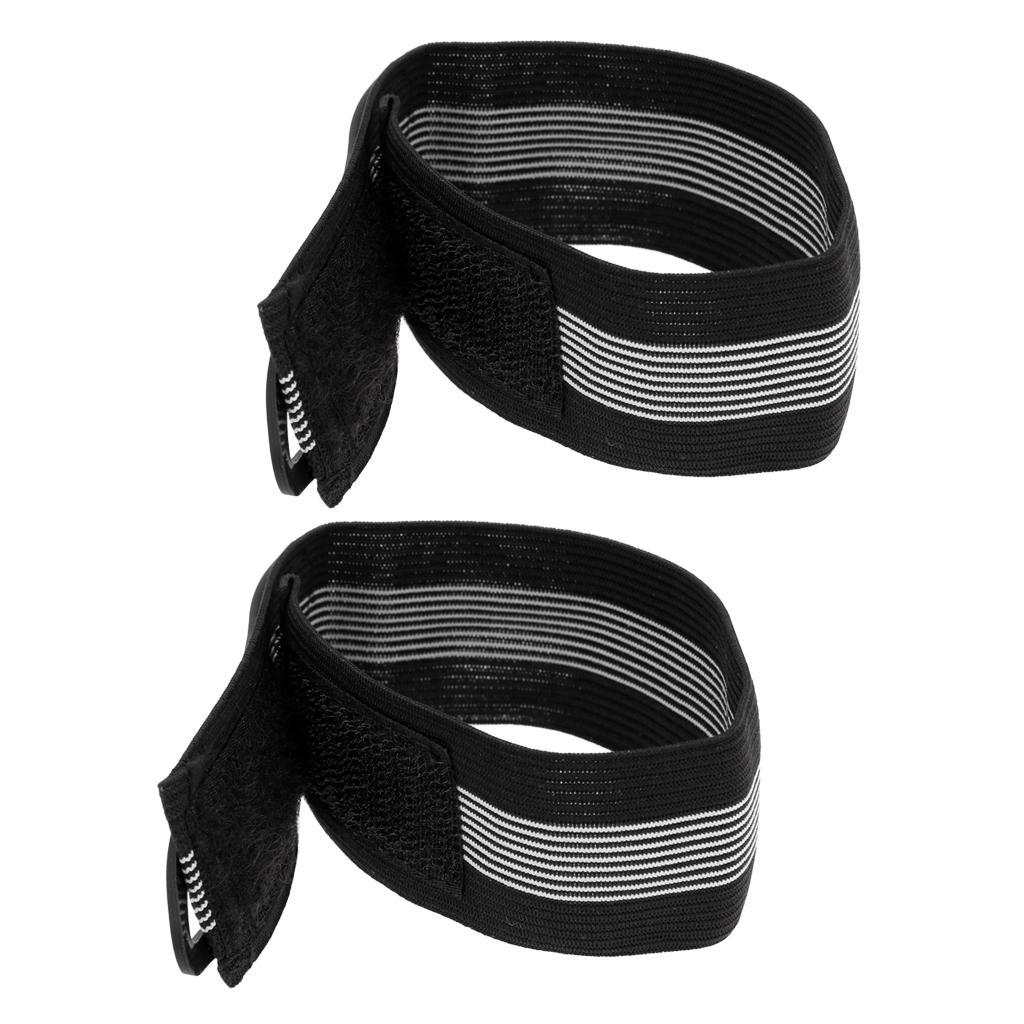 1 Pair Bike Bind Elastic Trousers Pants Band Leg Strap with Finger Protector
