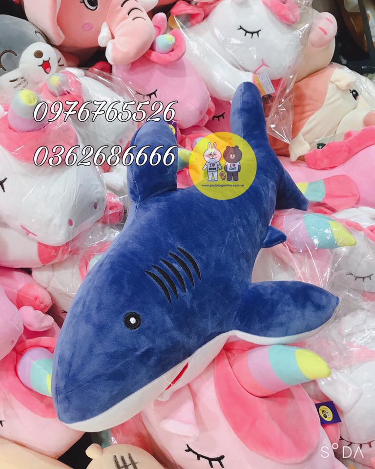 Gấu bông cá mập shark kích thước từ 50cm-1m