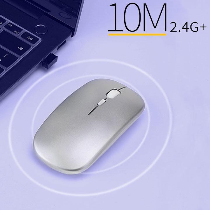 Chuột bluetooth HXSJ M90 wireless sạc pin siêu mỏng, chống ồn chuyên dùng cho máy tính,laptop,pc,tivi - Hàng Chính Hãng