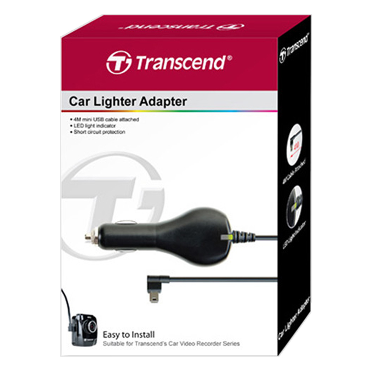 Car Lighter Adapter Transcend For DrivePro Micro-B - Hàng Chính Hãng