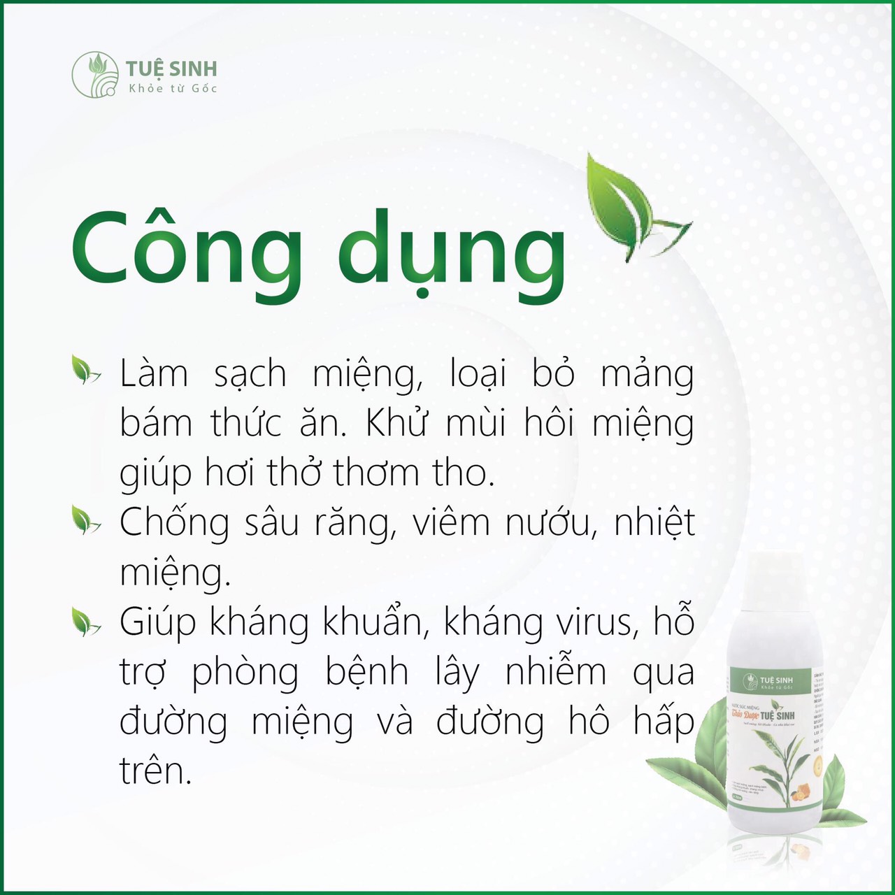 Nước Súc Miệng Thảo Dược Tuệ Sinh