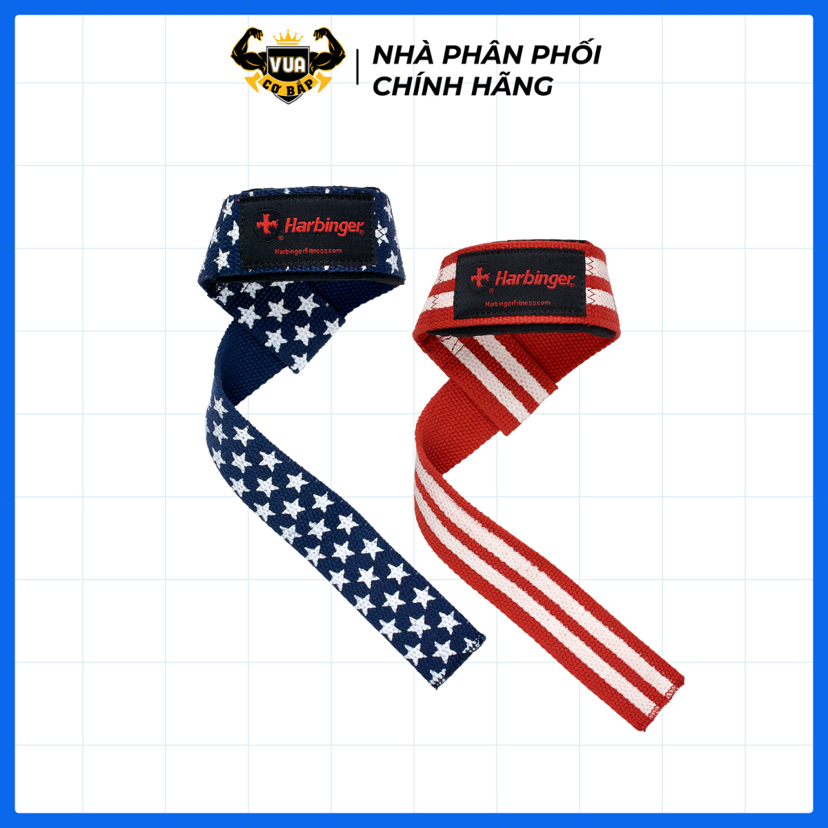 Dây Kéo Lưng Tập Gym Harbinger Padded Cotton Lift Straps Flag