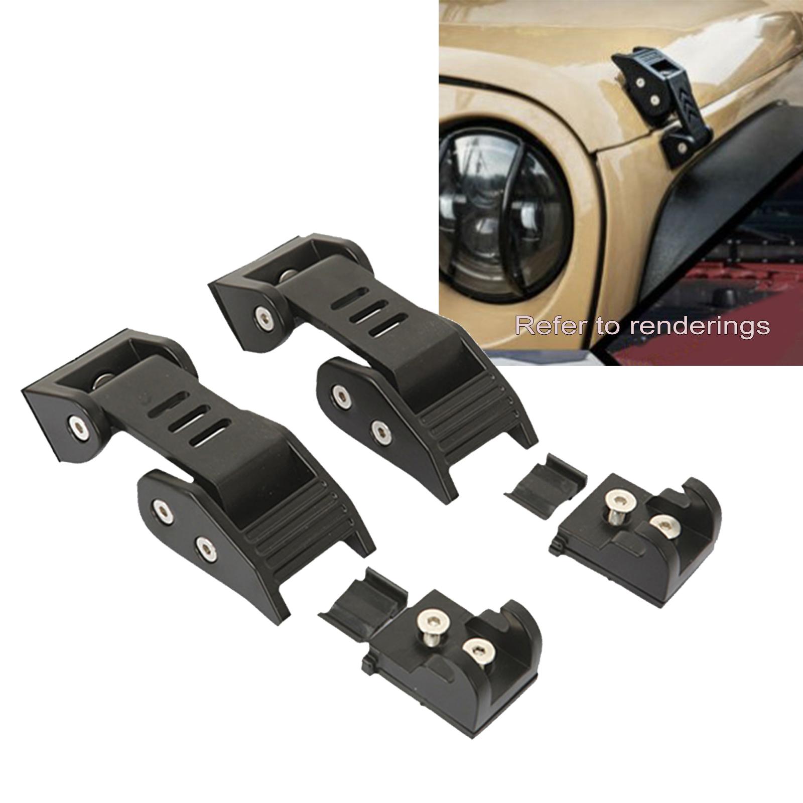 Black Hood Latch Locking Catch Buckle Fit for Jeep Wrangler JK JL 2007-2018