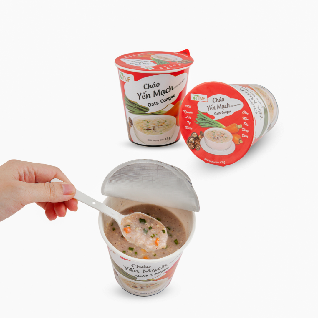 Thùng 24 ly cháo yến mạch dưỡng sinh ăn liền Tâm Minh