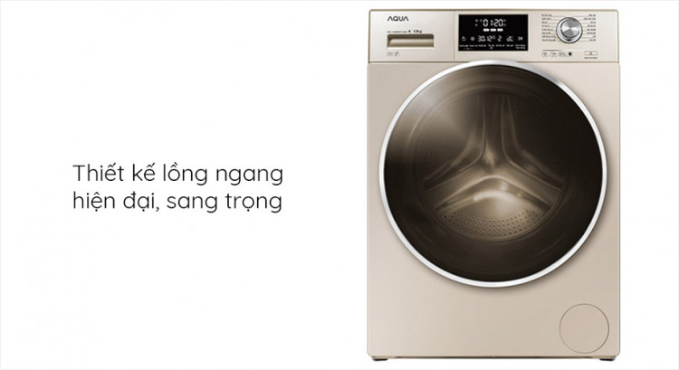 Máy giặt AQUA AQD-DD1200C N2, 12kg, Inverter thiết kế hiện đại, sang trọng