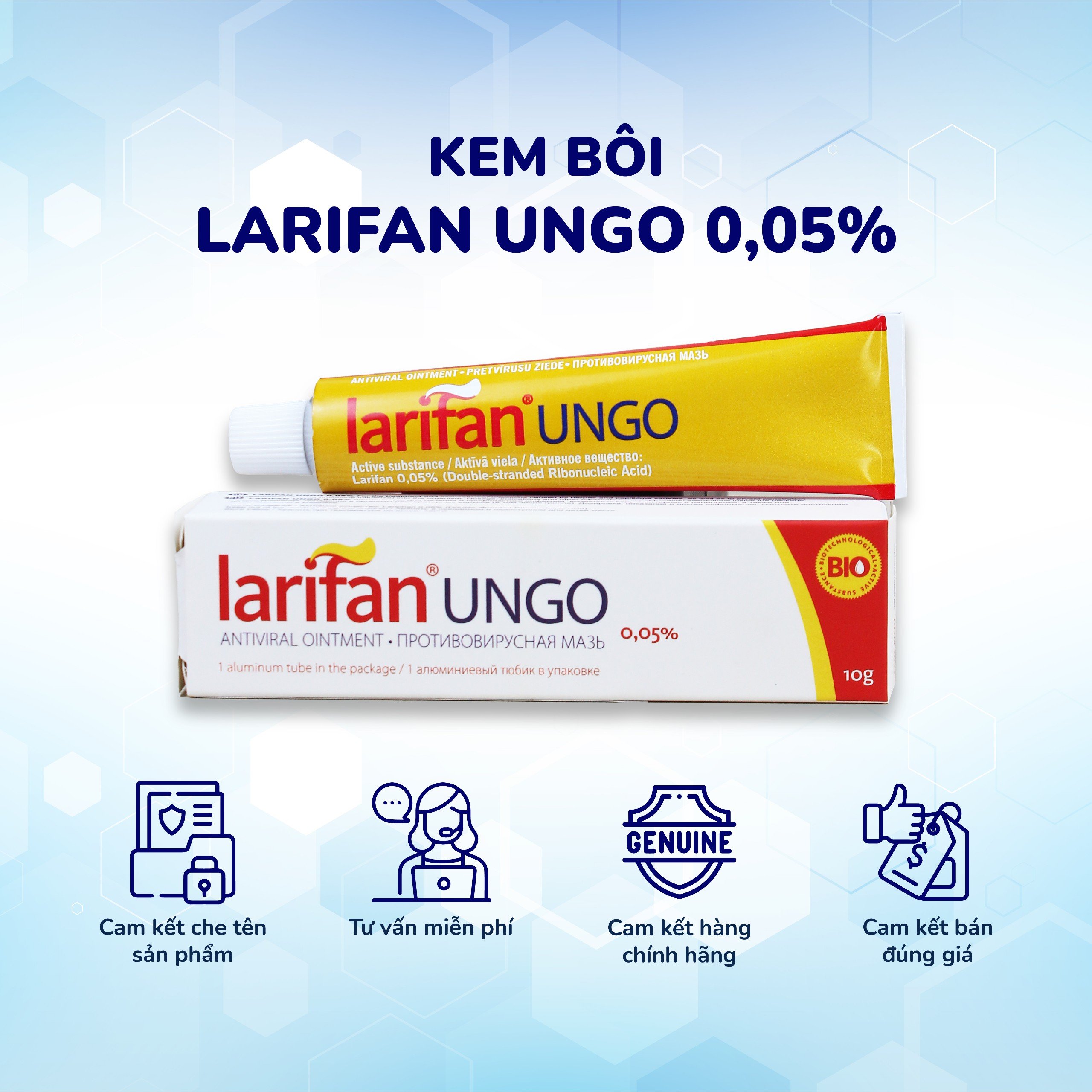 ĐÁNH BAY MỤN CÓC SINH DỤC SÙI MÀO GÀ BẰNG KEM BÔI LARIFAN UNGO 0.05% TỪ CHÂU ÂU