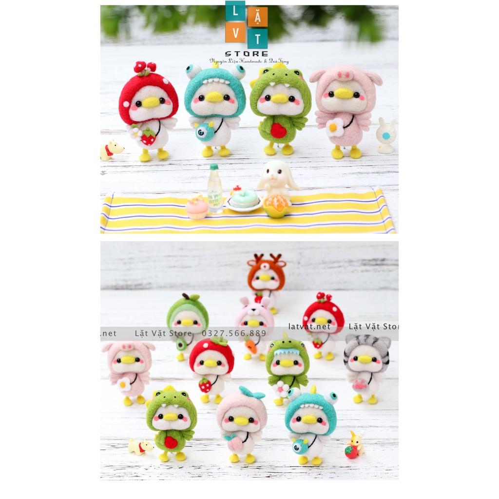 Bộ len chọc Vịt Vui Vẻ cho người bắt đầu, có hướng dẫn, quà tặng ý nghĩa - Needle felting Duck