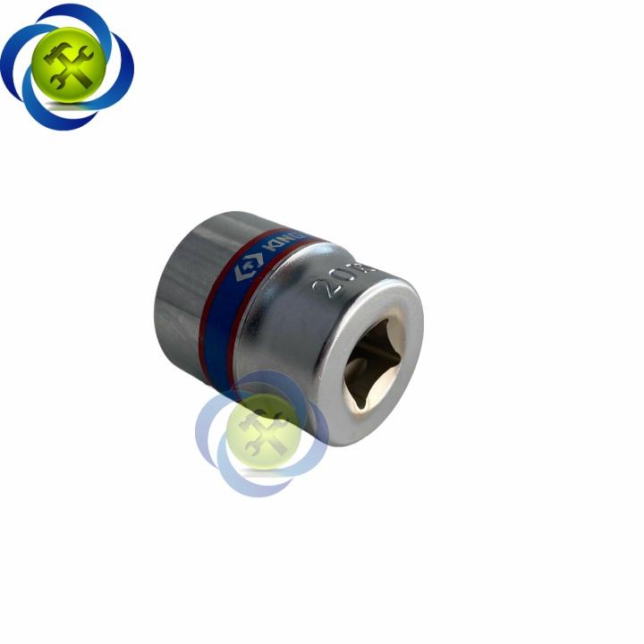Tuýp 20mm 3/8 Kingtony 333520M loại ngắn 6 cạnh màu trắng