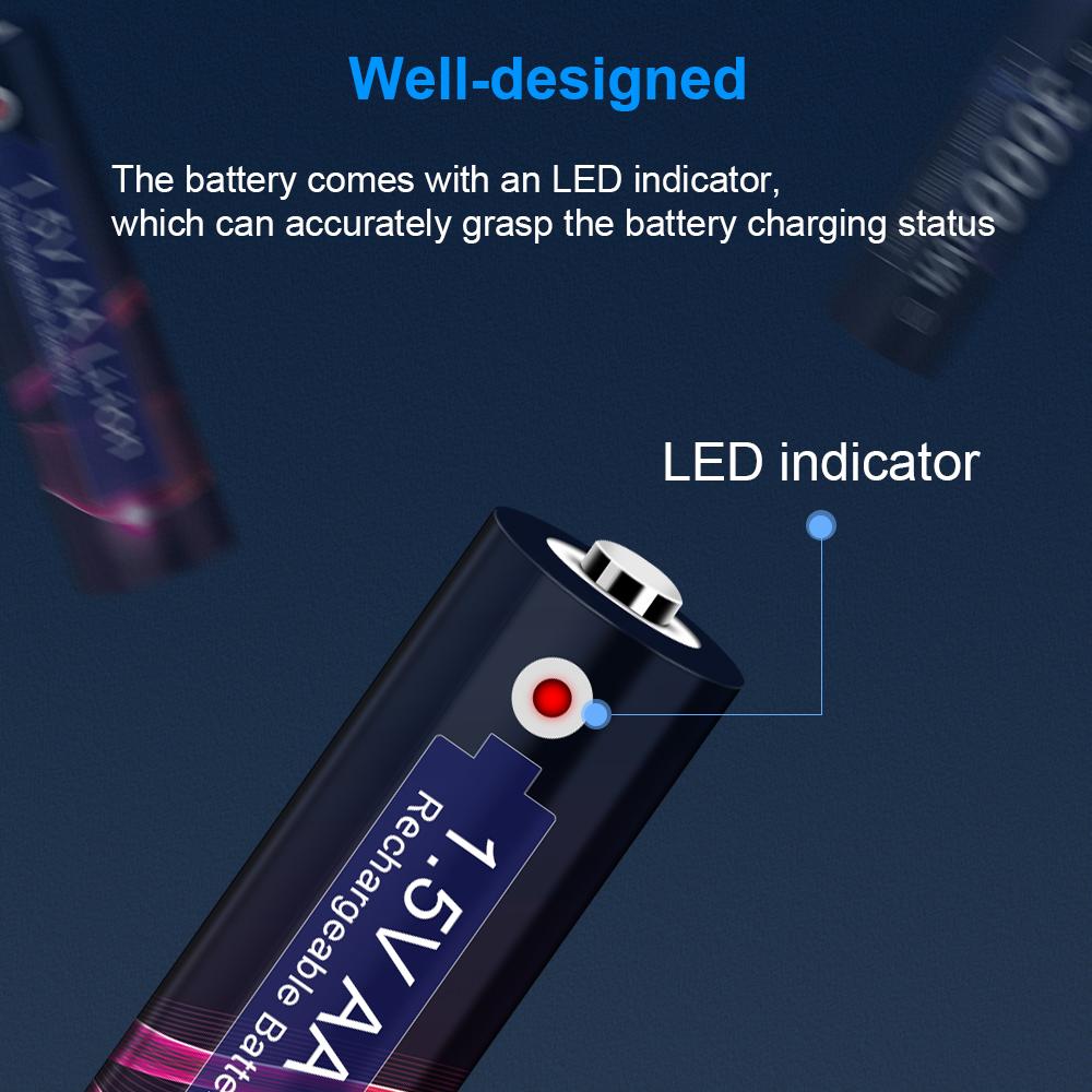 4-8 cái AA 1.5V Pin sạc Li-ion 1.5v AA Pin sạc AA 1.5V cho đèn pin Đèn pha Pin 1.5V AA Màu sắc: 12pin-sạc