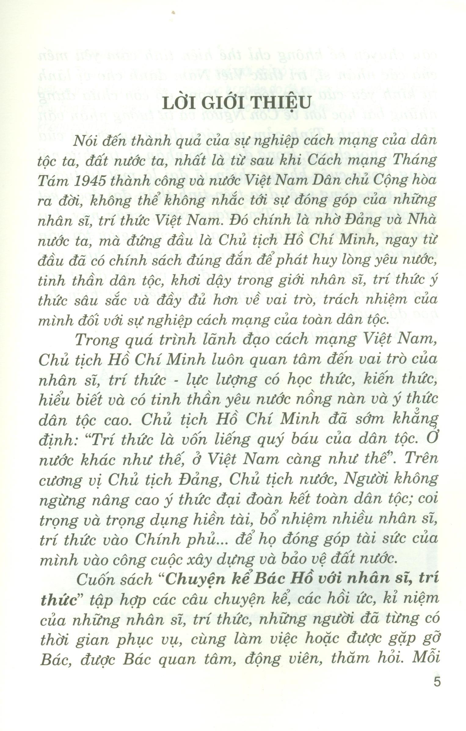 Chuyện Kể Bác Hồ Với Nhân Sĩ, Trí Thức