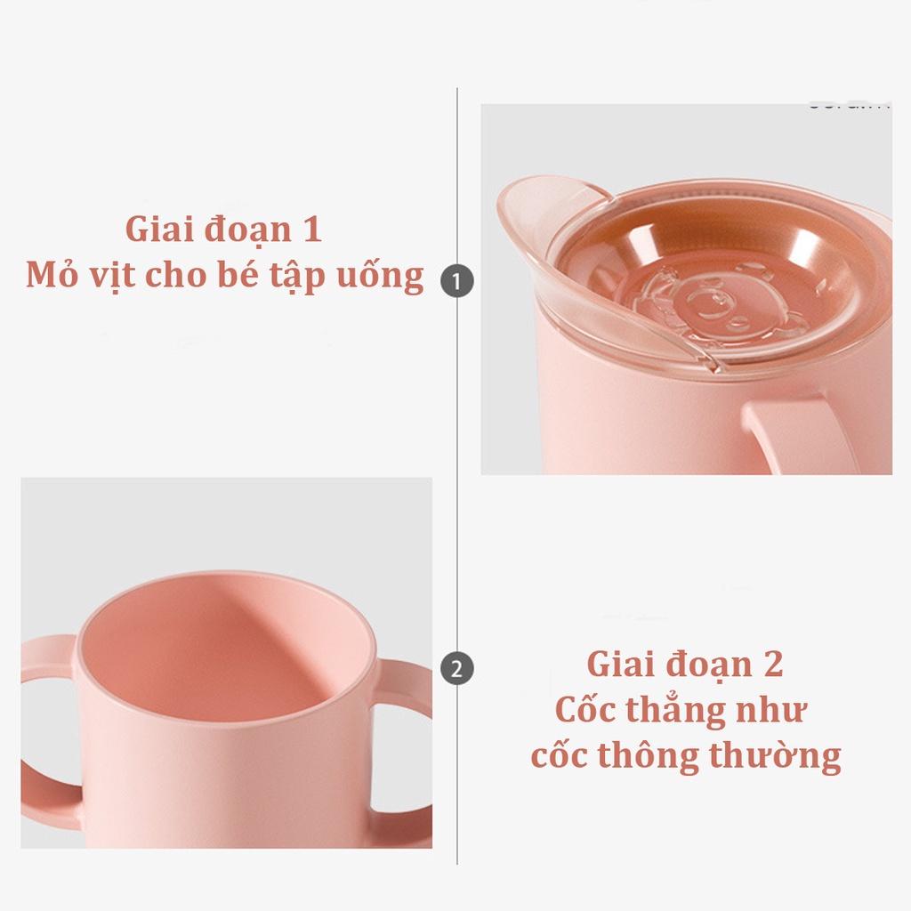 Cốc Tập Uống Nước 2 Giai Đoạn Chống Đổ 150ml Cho Bé