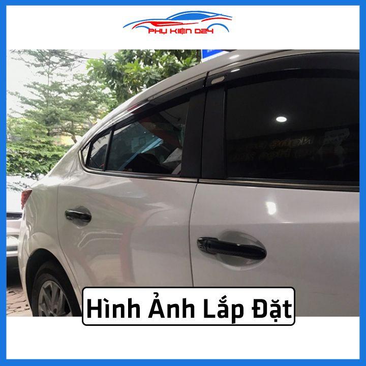 Ốp tay hõm vân cacbon/mạ crom/titan Mazda 3 2015-2016-2017-2018-2019 sáng bóng chống trầy bảo vệ cửa xe ô tô