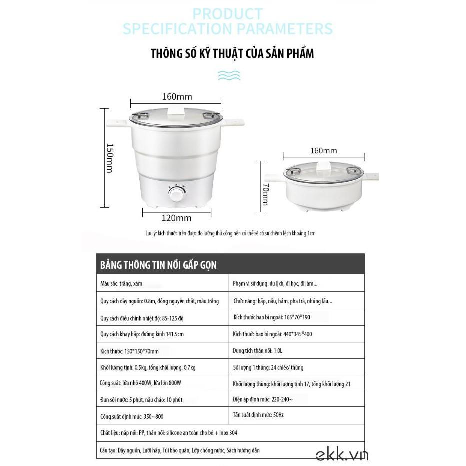 Nồi Điện Du Lịch Gấp Gọn