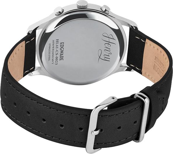 Đồng Hồ Nam Dây Da Bò Henry London HL41-CS-0023 Edgware (41mm) - Đen + Dịch Vụ Khắc Tên