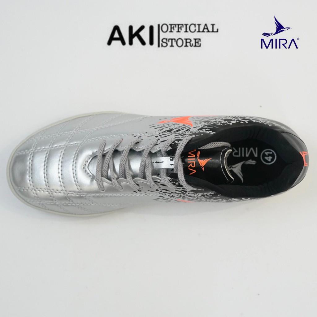Giày đá bóng cỏ nhân tạo Mira Power Xám thể thao nam chính hãng nhẹ mềm - PE002