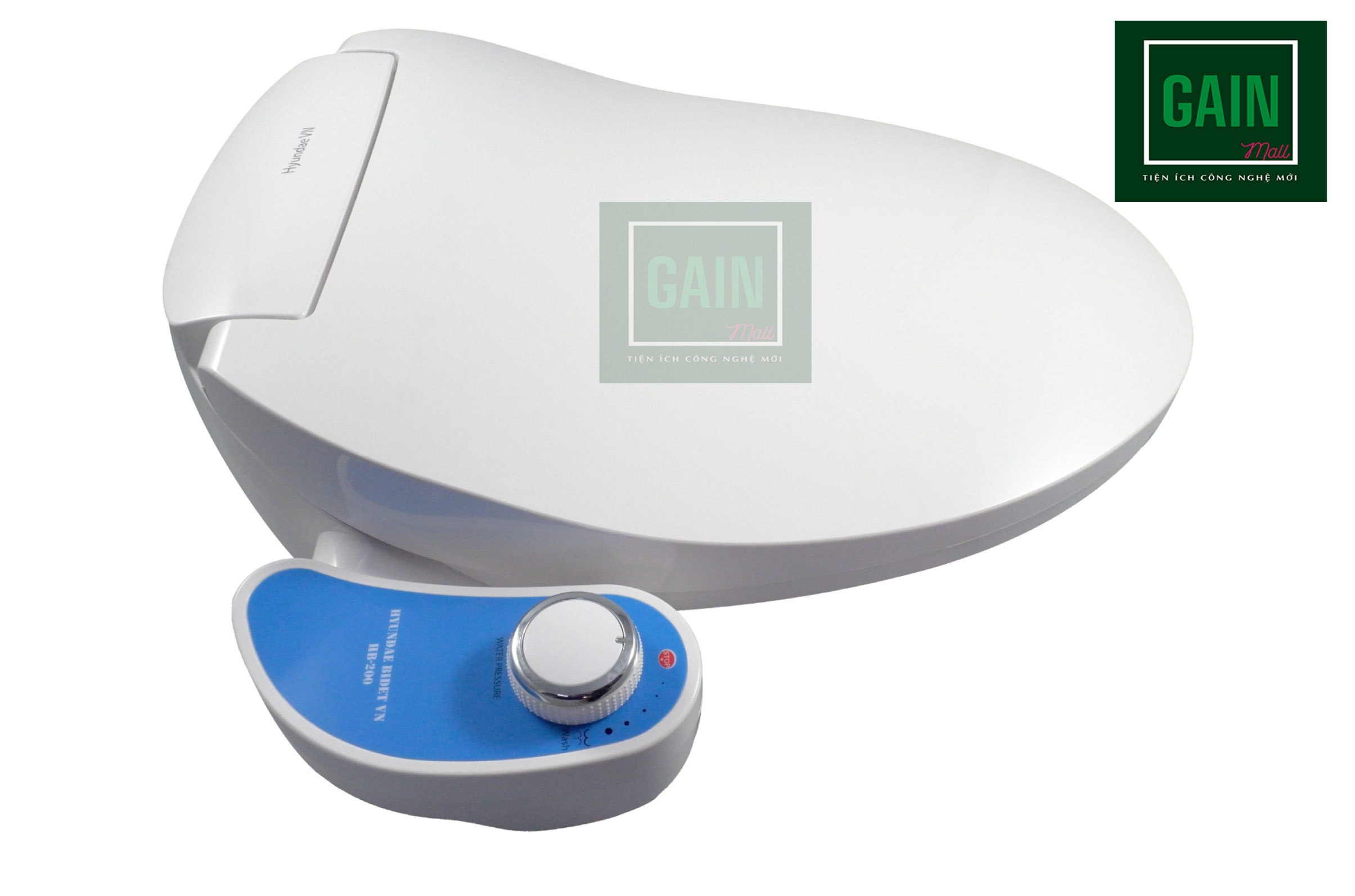 Nắp Bồn Cầu Vệ Sinh Thông Minh Hyundae Bidet HB200, Hàng Chính Hãng BH 3 Năm 1 Vòi Phun Nước Lạnh, Không Dùng Điện