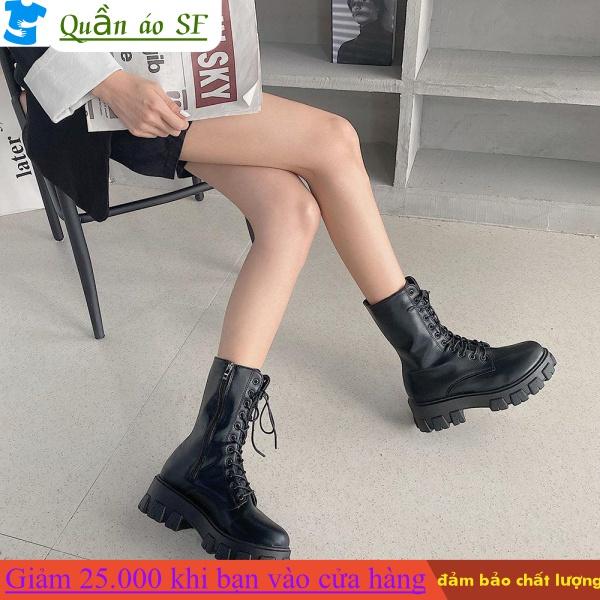 Giày Bốt Đế Dày Thời Trang Anh Quốc Dành Cho Nữ