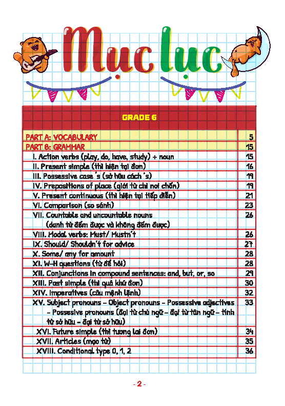 TAKE NOTE! Trọng tâm kiến thức tiếng anh trung học cơ sở