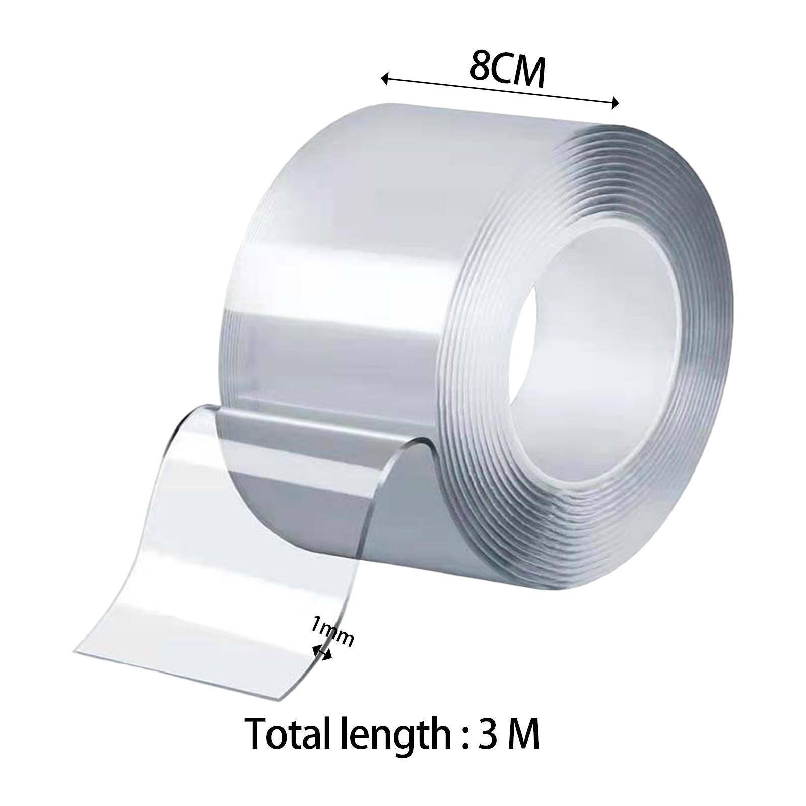 Double Sided Tape Heavy Duty, Multipurpose Removable Mounting Tape, Washable Sticky Strong Tape Strips Transparent Tape