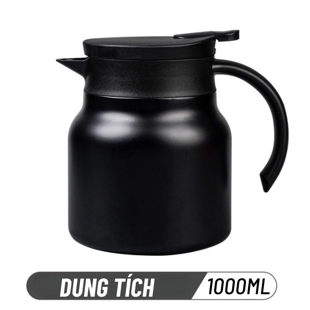 Ấm pha trà giữ nhiệt inox 316 dung tích 1 lít hàng cao cấp - Phích nước giữ nhiệt đựng nước nóng