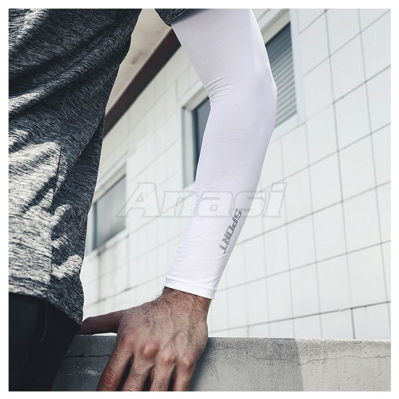 Găng tay dài chống nắng nam Anasi TL580 | Thun lụa mát | Ống tay chống nắng không xỏ ngón
