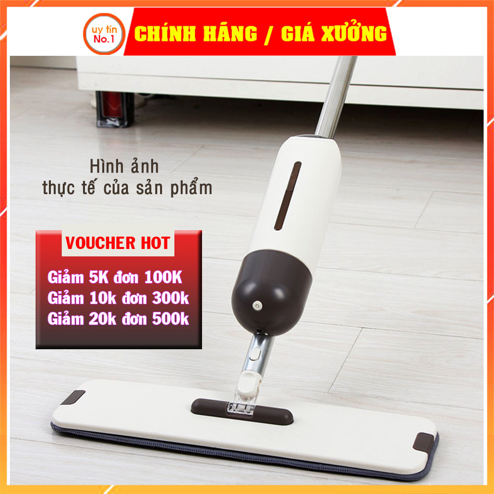 Cây lau nhà dạng xịt nước Lock&amp;Lock ETM472 chính hãng màu nâu kem