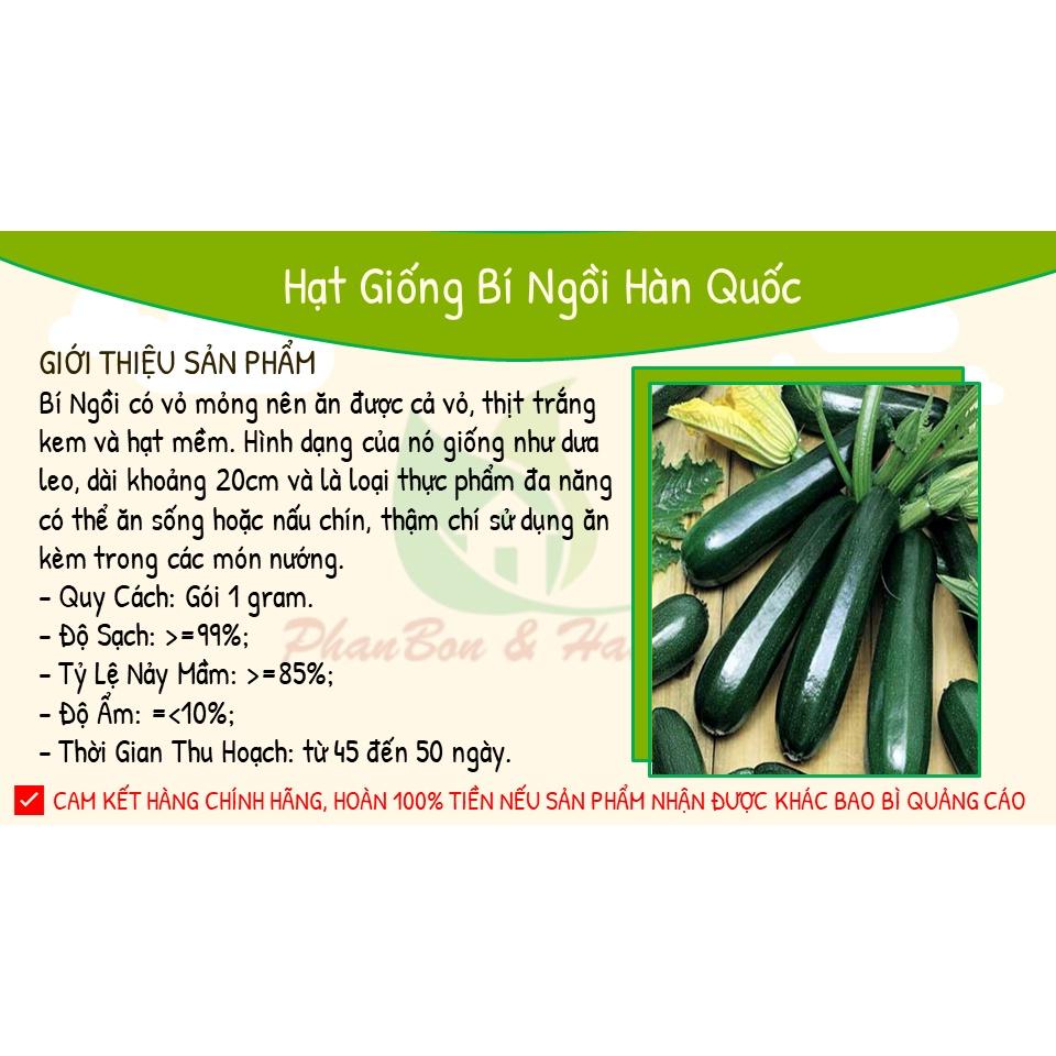 Hạt Giống Bí Ngòi Bí Ngồi Xanh Dễ Trồng - Phú Nông Seeds - Shop Phân Bón và Hạt Giống