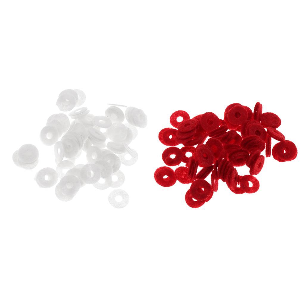 1 Pack DIY Red Small Piano Balance Rail Wool Felt Punchings for Pianist
