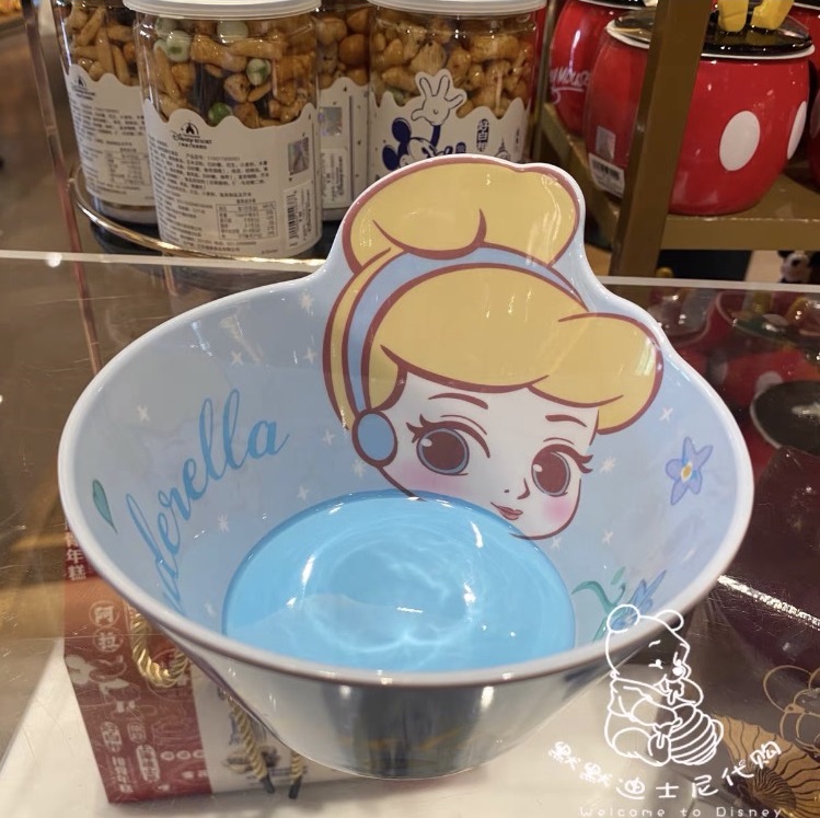 Chén ăn nhựa Melamine hình công chúa Cinderella 3D siêu xinh cho bé gái - 78VNDP2480X