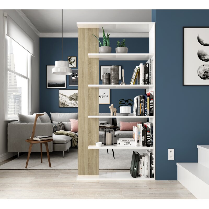 Kệ Sách Gỗ Đa Năng Nhiều Tầng, Dùng Làm Vách Ngăn Phòng SIB Decor KS268