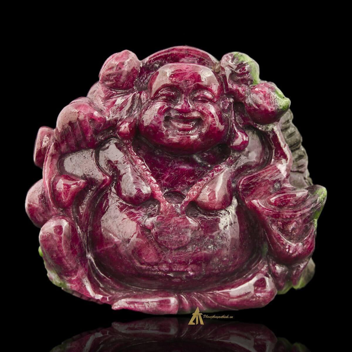 Mặt dây chuyền Phật Di Lặc Ruby #MRB0015 - Tự nhiên thiên nhiên - Cam kết hàng thật 100%