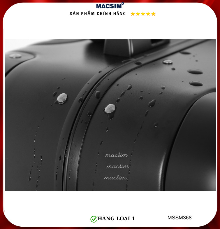 Vali cao cấp Macsim Smooire MSSM368cỡ 20 inch màu đen - Hàng loại 1